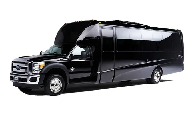 18 Passenger Party Limousine Bus offered for party bus rental