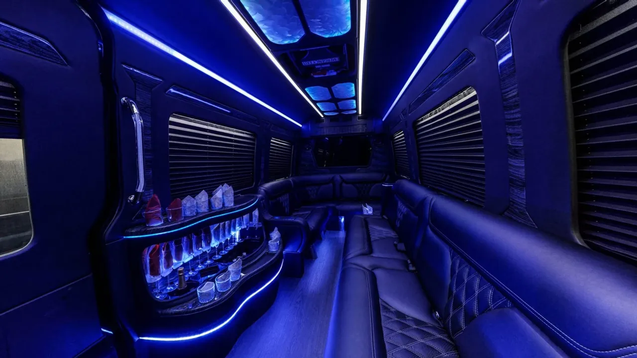 2020 Mercedes-Benz Sprinter Limousine offered for party bus rental