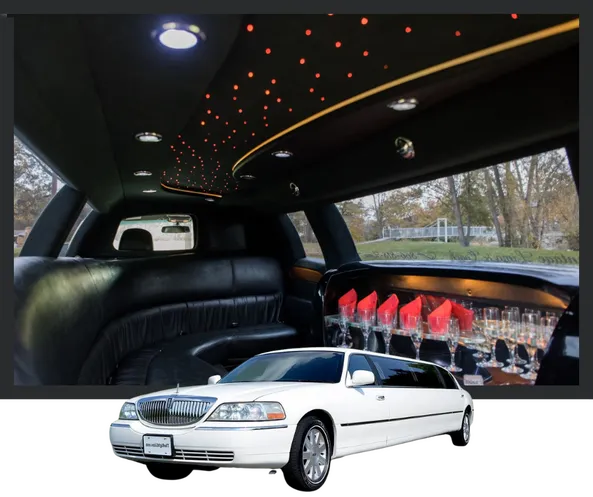8 Passenger Stretch Limousine offered for limo rental