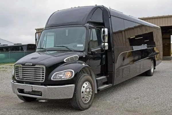 Black Freightliner Party Bus — 44 Comfort / 50 Maximum for party bus rental