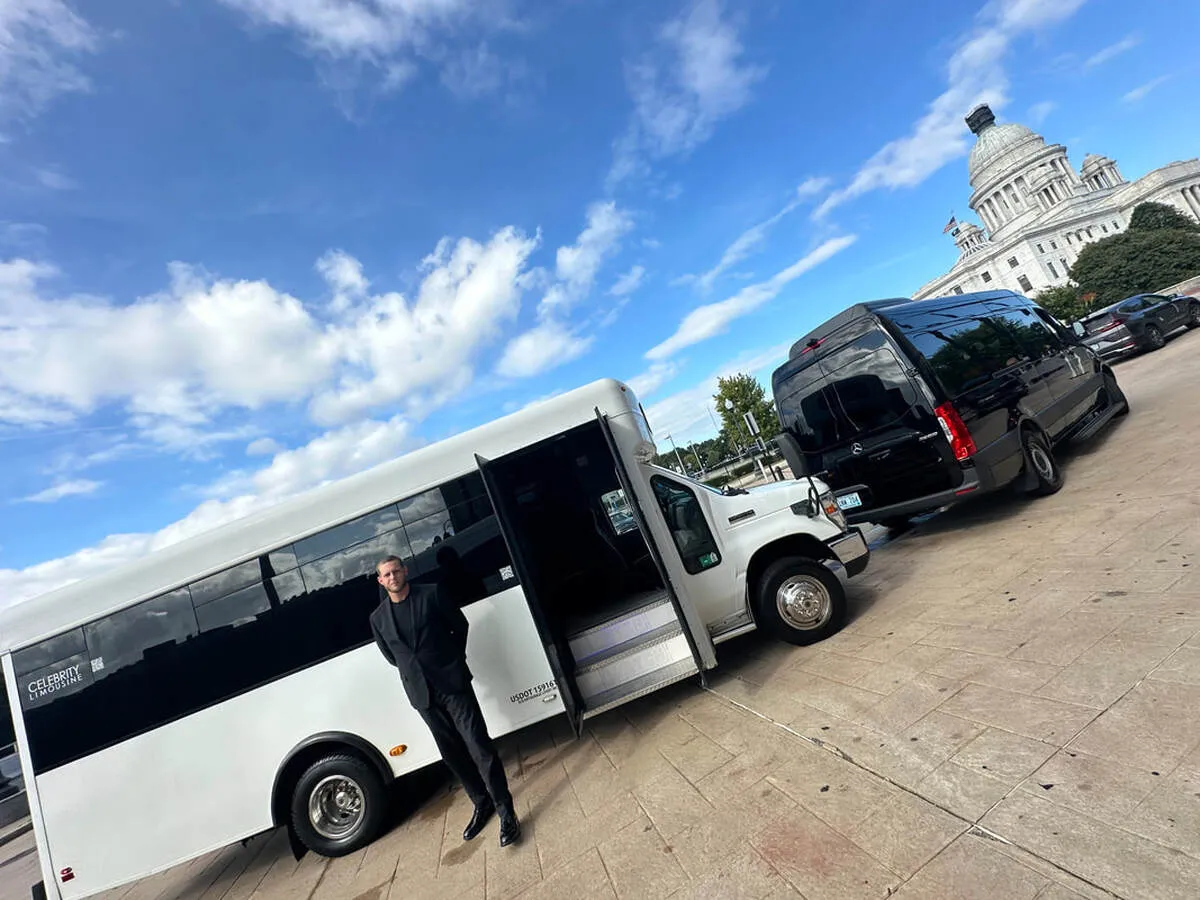 White Ford E-450 Series Party BUS for party bus rental