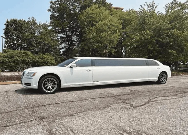 C300 Limousine White C300 Limousine offered for limo rental