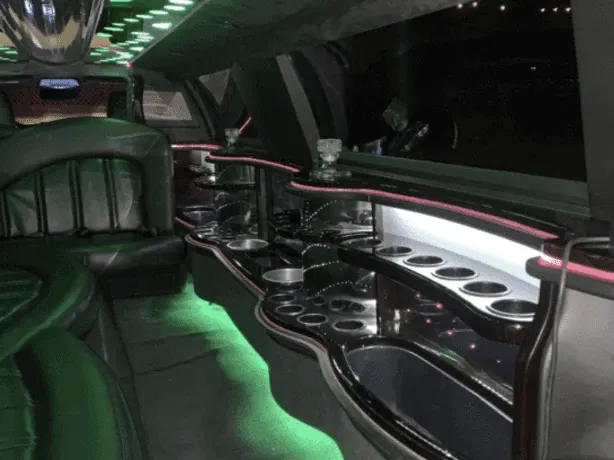 Black C300 Limousine offered for limo rental