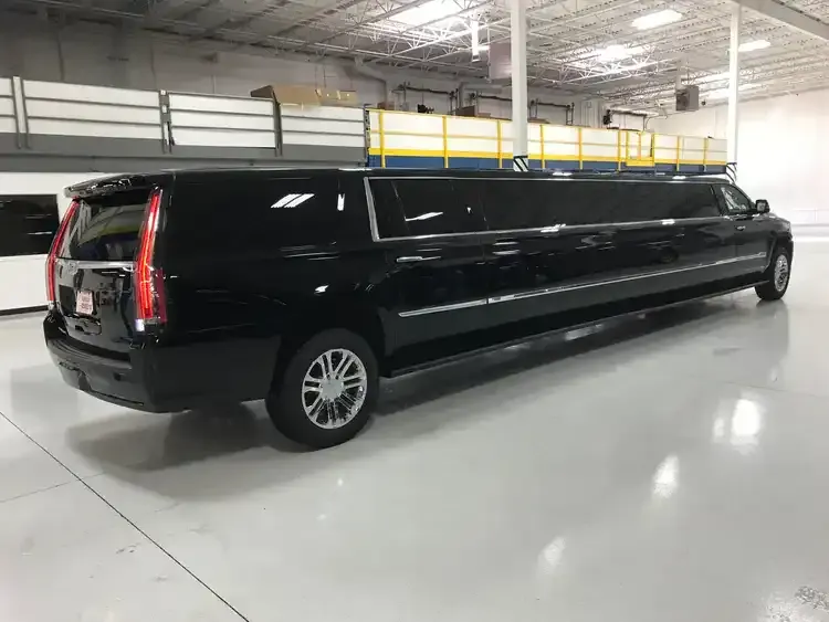 Cadillac Escalade Stretch Limousine Black Cadillac Escalade Stretch Limousine offered for limo rental