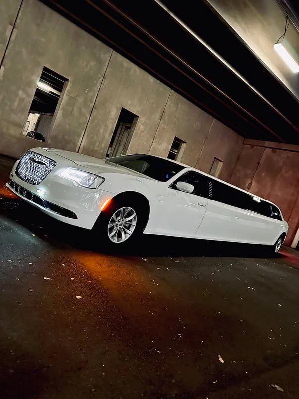 White Chrysler 300 Jet Doors exterior shot