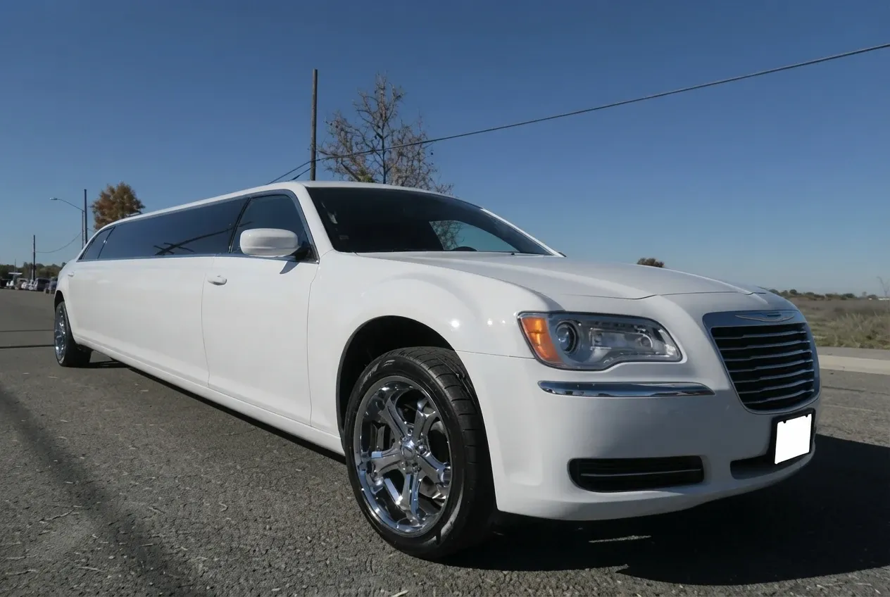 White Chrysler 300 Limousine offered for limo rental