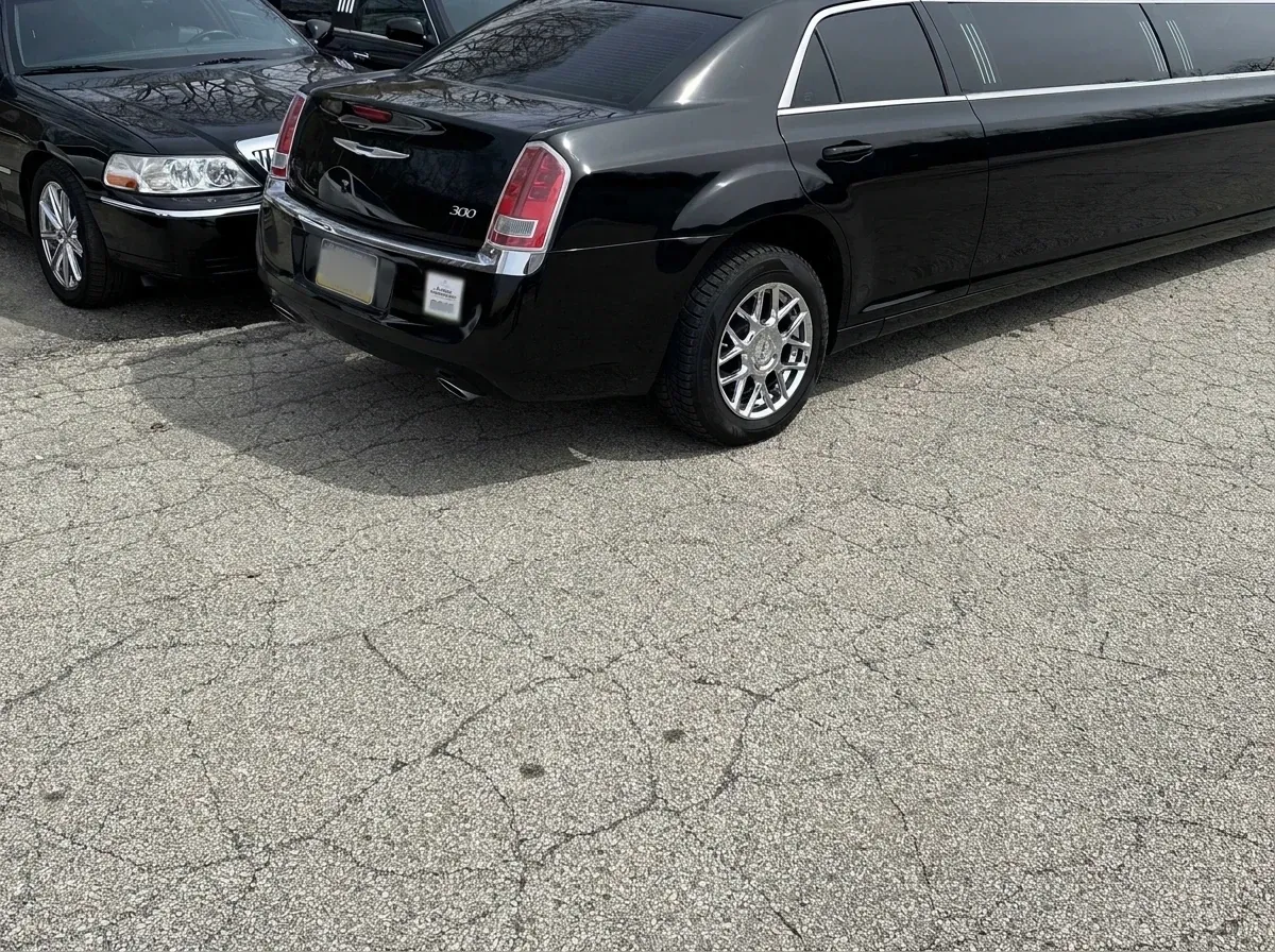 Chrysler Limousine Pink Chrysler Limousine offered for limo rental