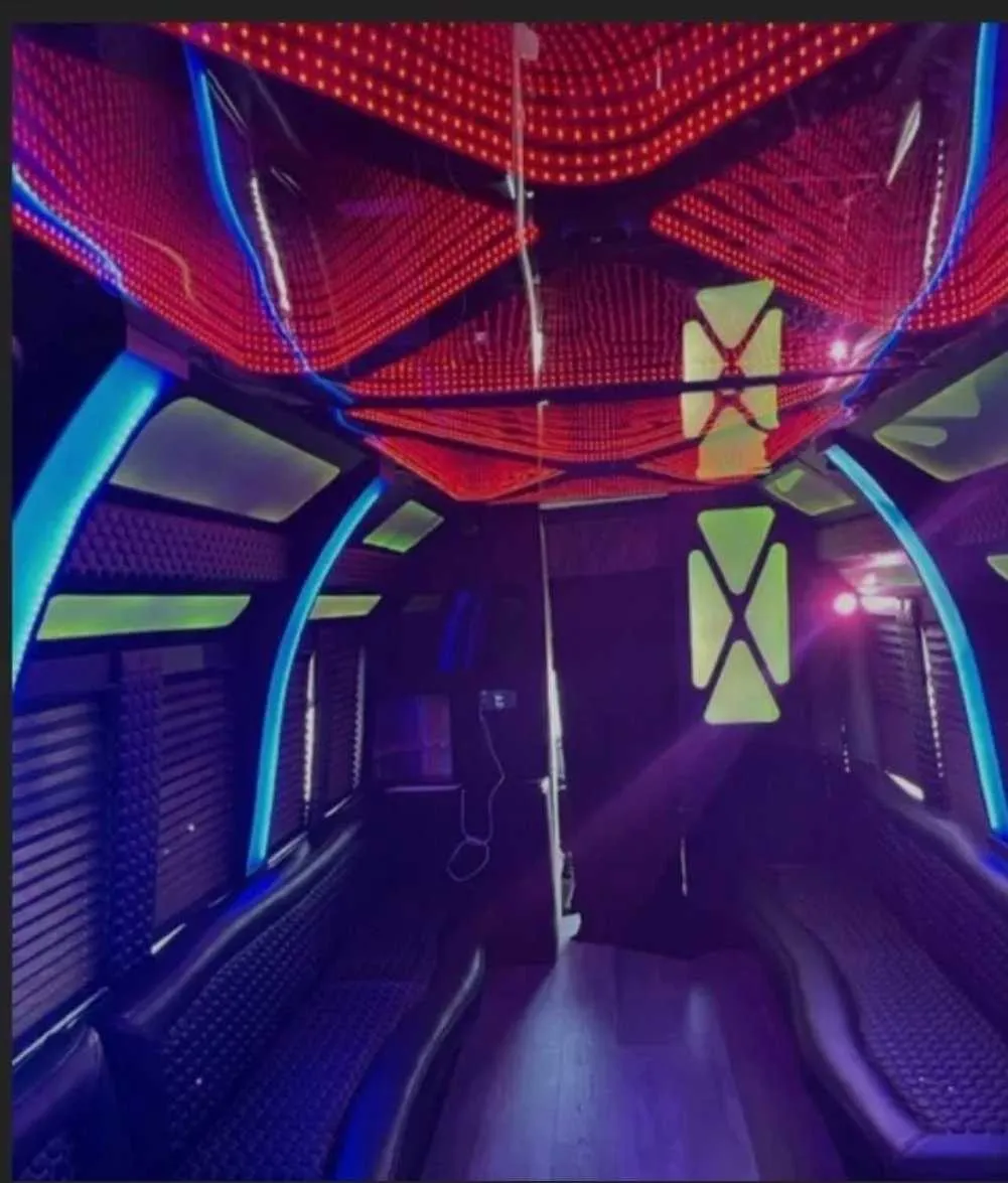 D-Town Bus interior for party bus rental D-Town Bus interior for party bus rental