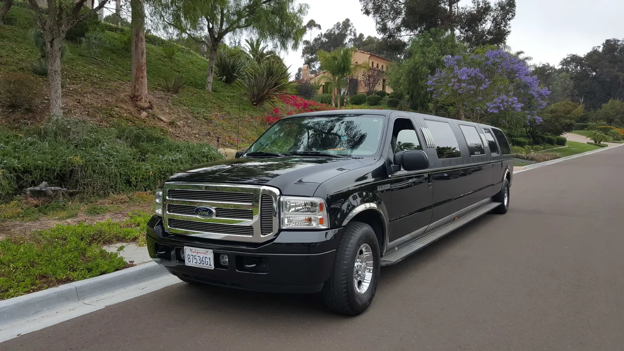 Black Excursion Limo Black Excursion Limo with tinted windows for limo rental