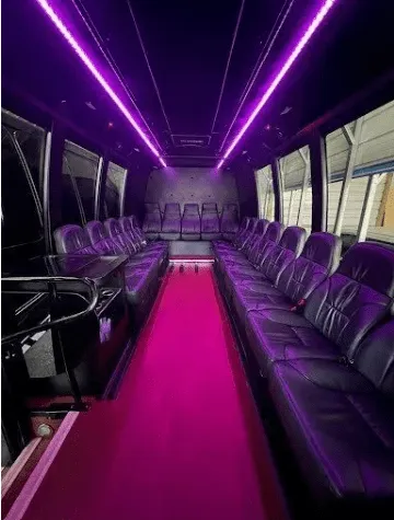 Executive Limo Bus interior, photo 2 for party bus rental Executive Limo Bus interior, photo 2 for party bus rental