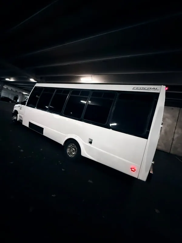 White Ford E-450 Series Party Bus exterior shot no. 11
