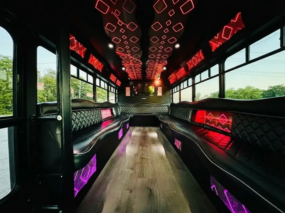 White Ford E-450 Series Party Bus no. 8