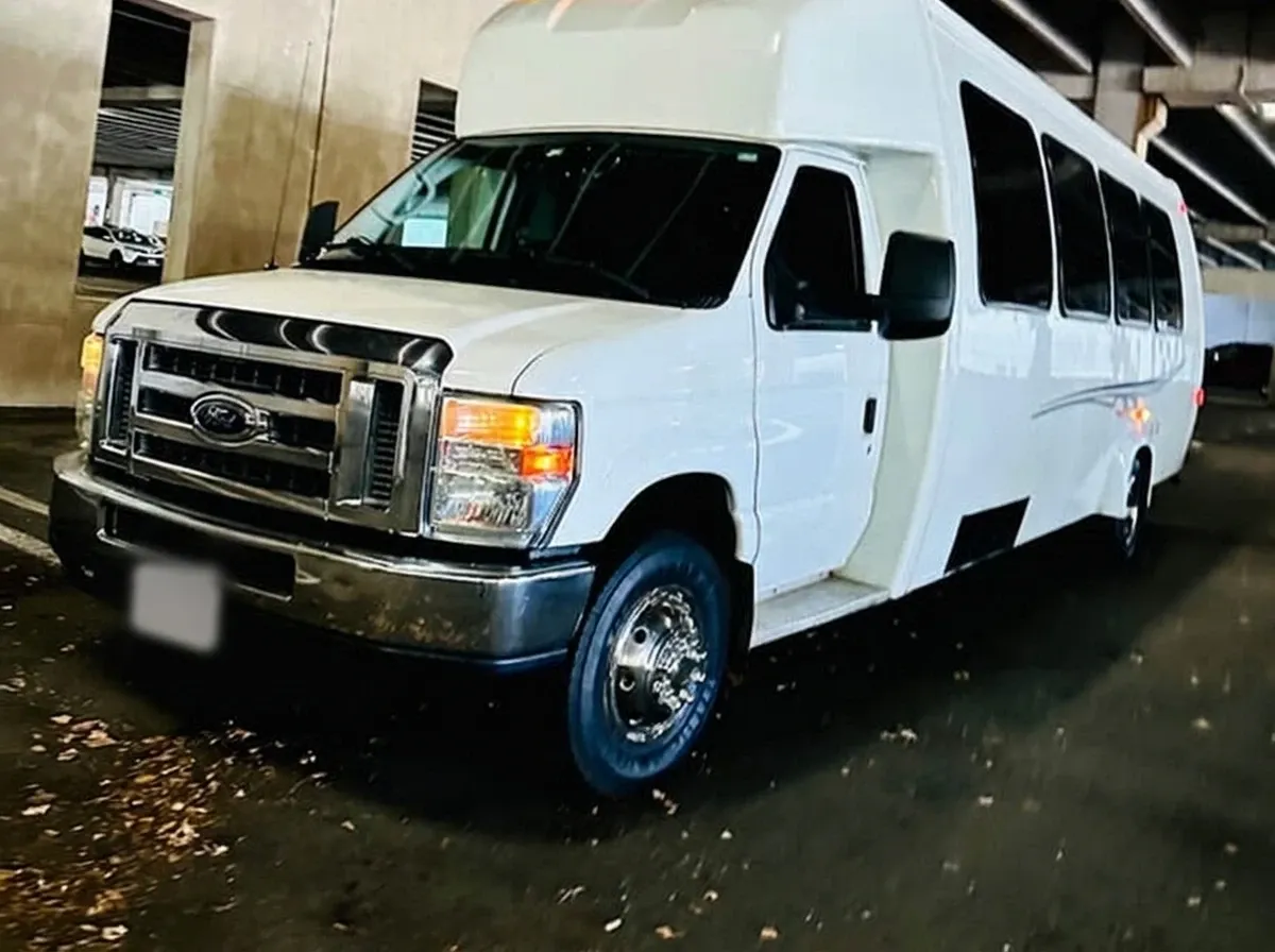 White Ford E-450 Series Party Bus no. 11