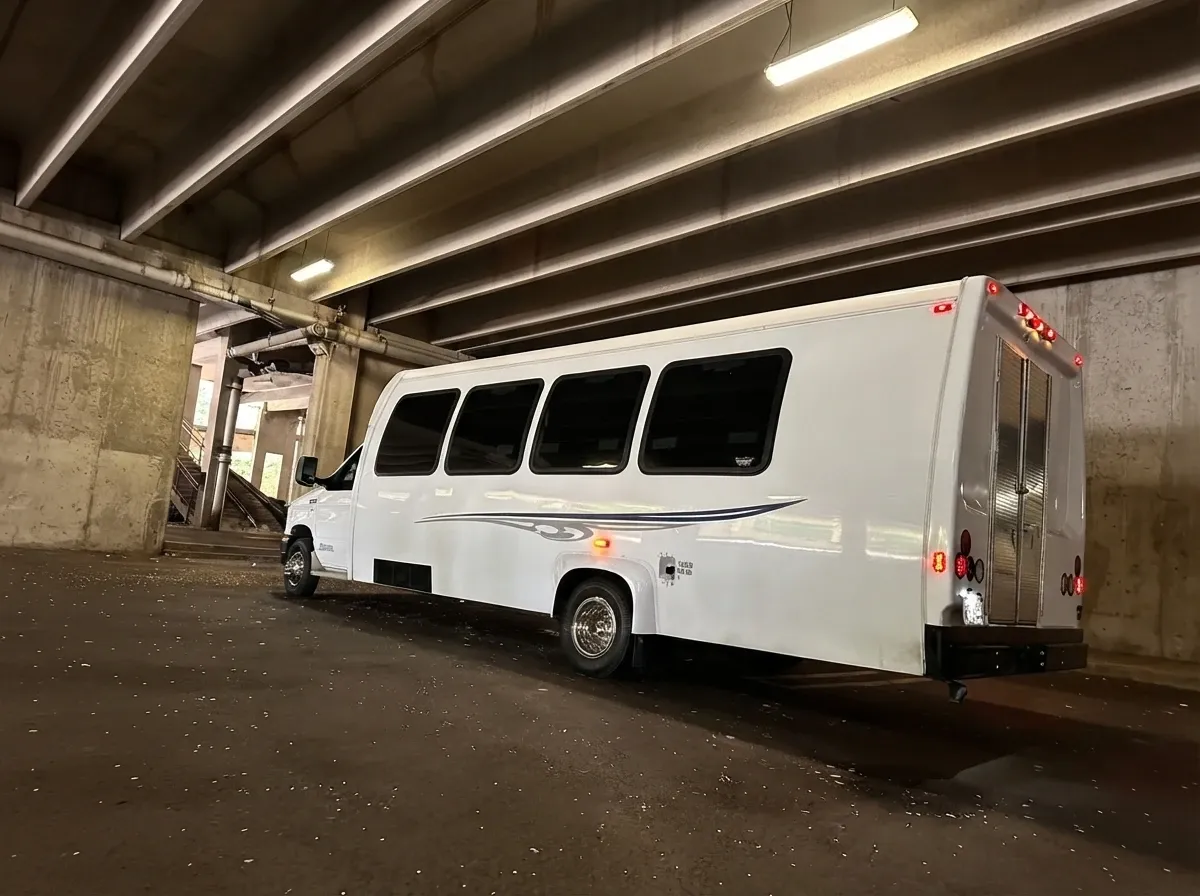 White Ford E-450 Series Party Bus no. 3