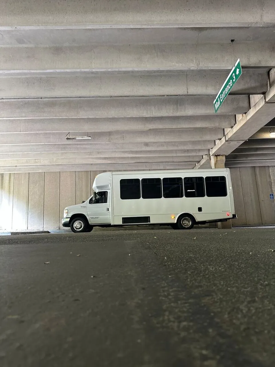 White Ford E-450 Series Party Bus exterior shot