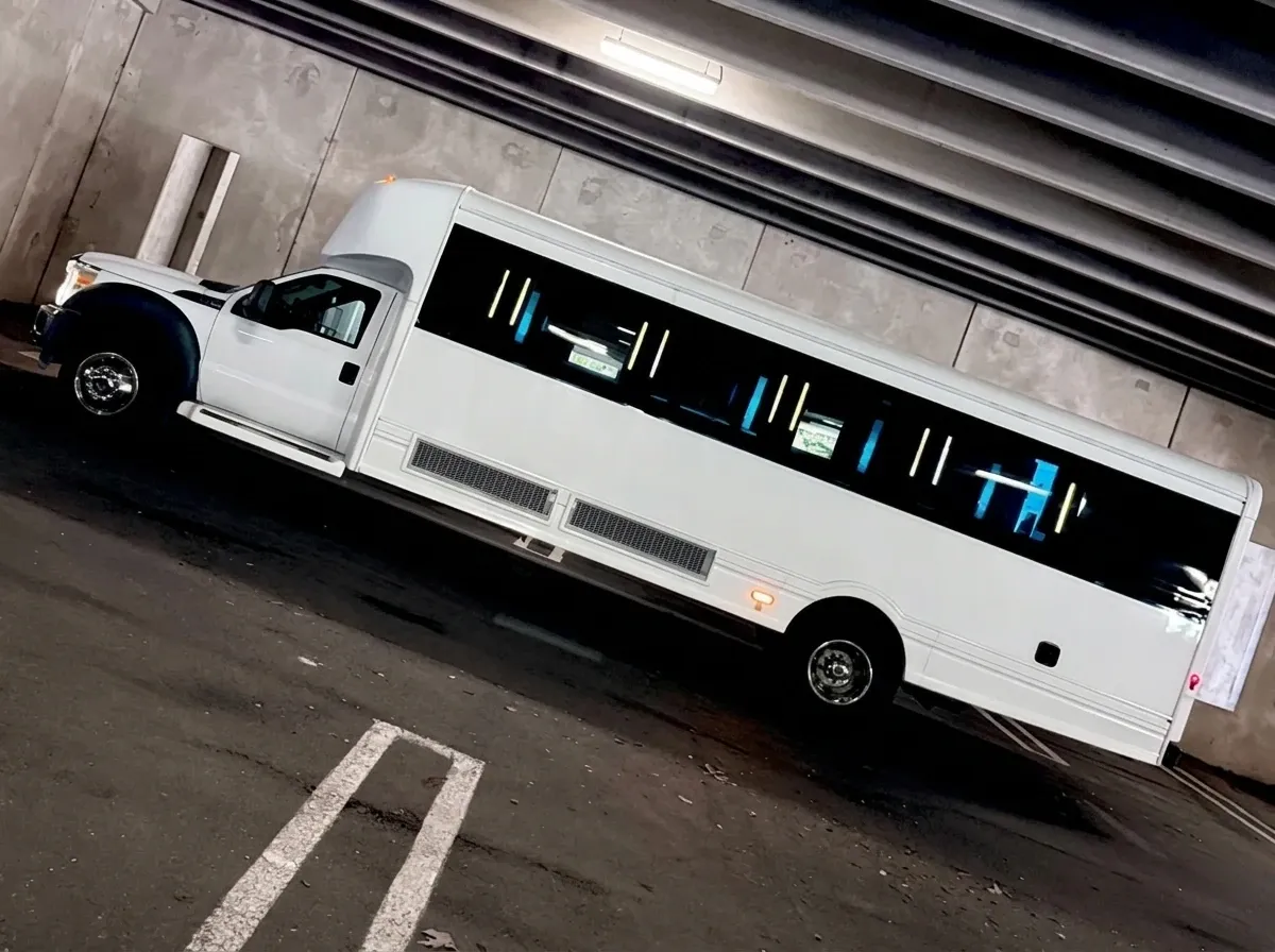 White Ford F-550 Party Bus no. 11