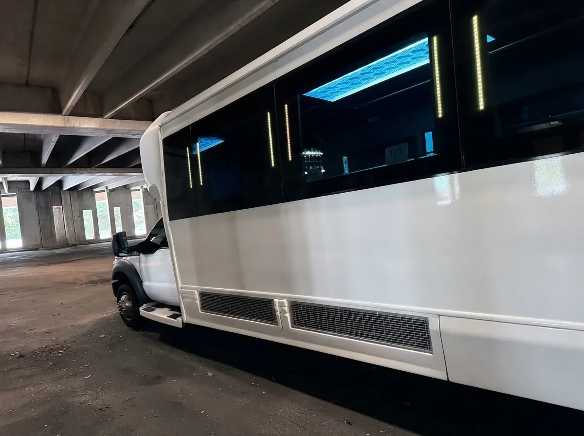 White Ford F-550 Party Bus no. 12