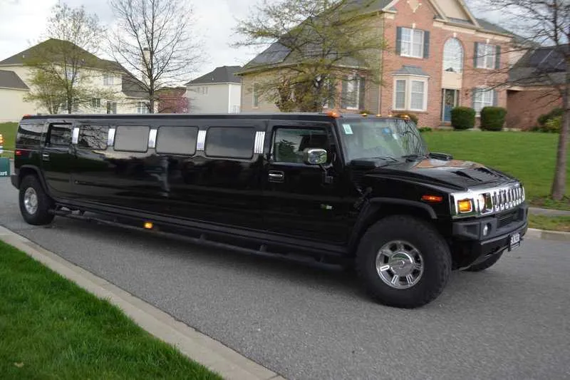 Black Hummer H2 Limousine with tinted windows for limo rental in Juniata County, PA Black Hummer H2 Limousine with tinted windows for limo rental in Juniata County, PA