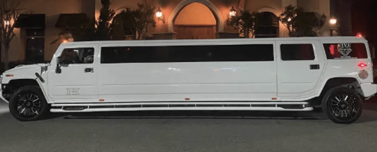 White Hummer Limousine with tinted windows for limo rental in Inyo County, CA White Hummer Limousine with tinted windows for limo rental in Inyo County, CA