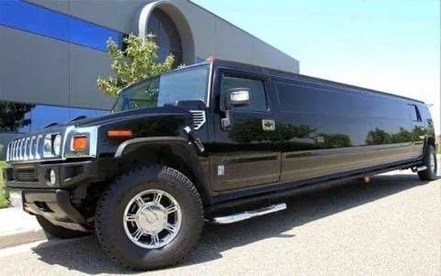 Black Hummer Limousine offered for limo rental