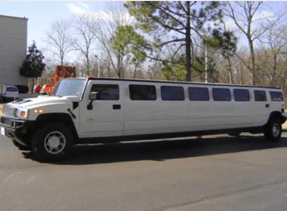Hummer Limousine White Hummer Limousine — tinted windows