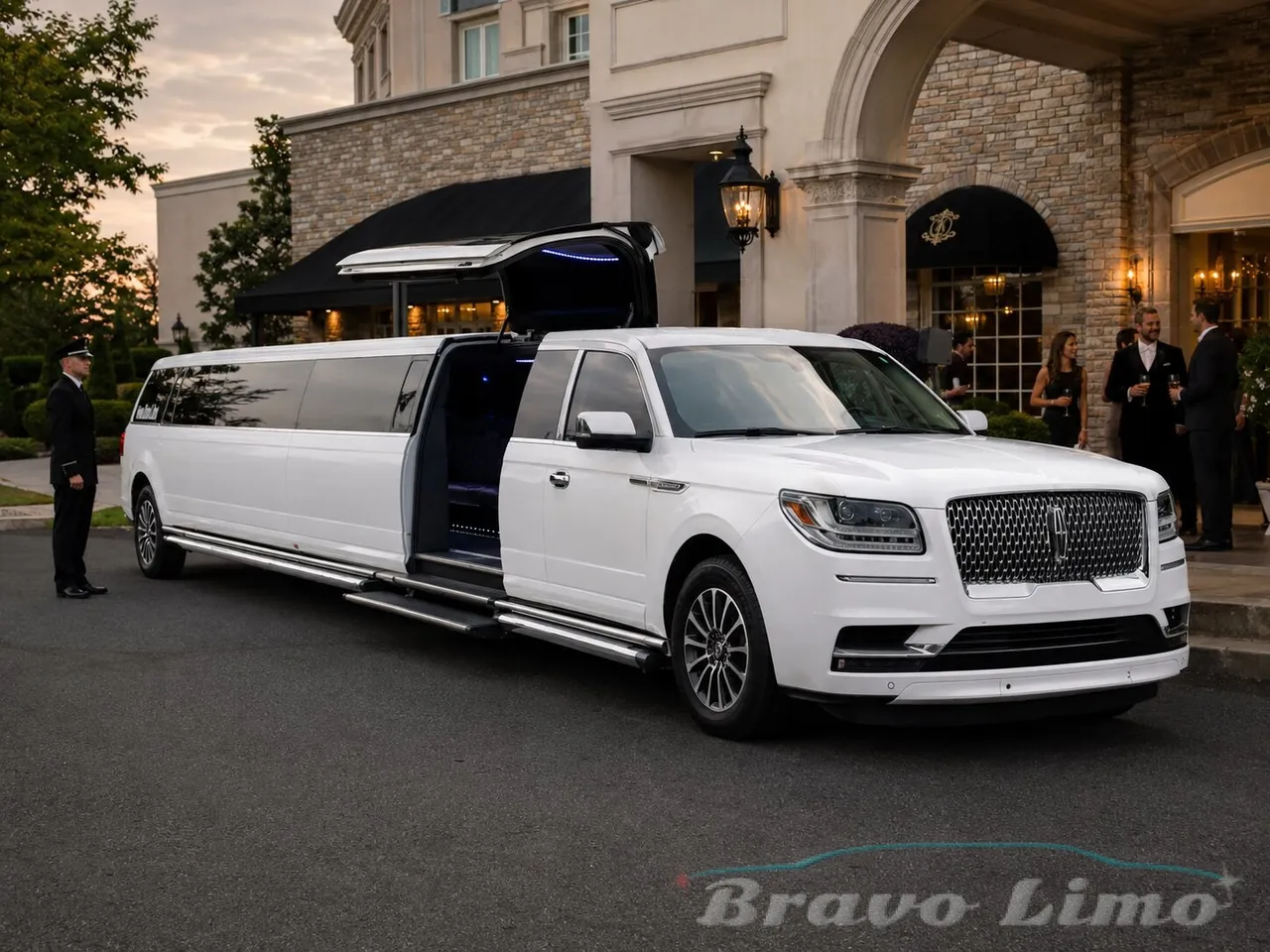 Jet Door Lincoln Navigator Limousine — 22 Comfort / 26 Maximum for limo rental