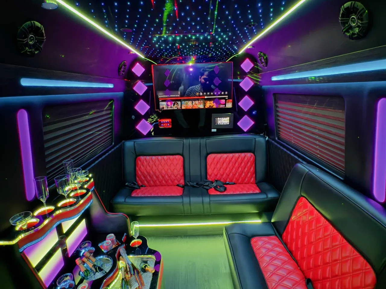 Limousine Sprinter Black Limousine Sprinter offered for party bus rental