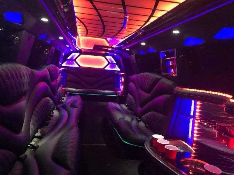 Lincoln MKT Limo interior with LED accent lighting and LED ceiling lighting for limo rental in Wirt County, WV Lincoln MKT Limo interior with LED accent lighting and LED ceiling lighting for limo rental in Wirt County, WV