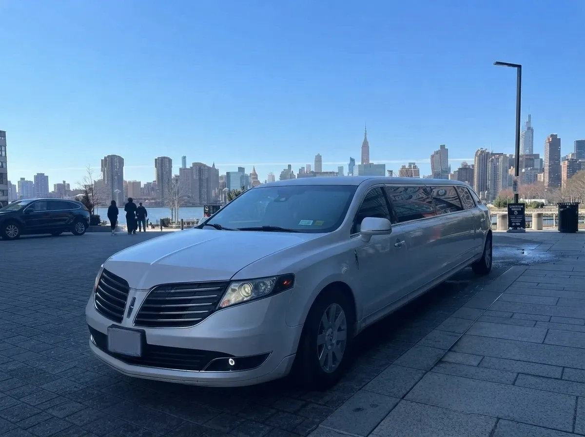 Lincoln MKT Limousine White Lincoln MKT Limousine offered for limo rental