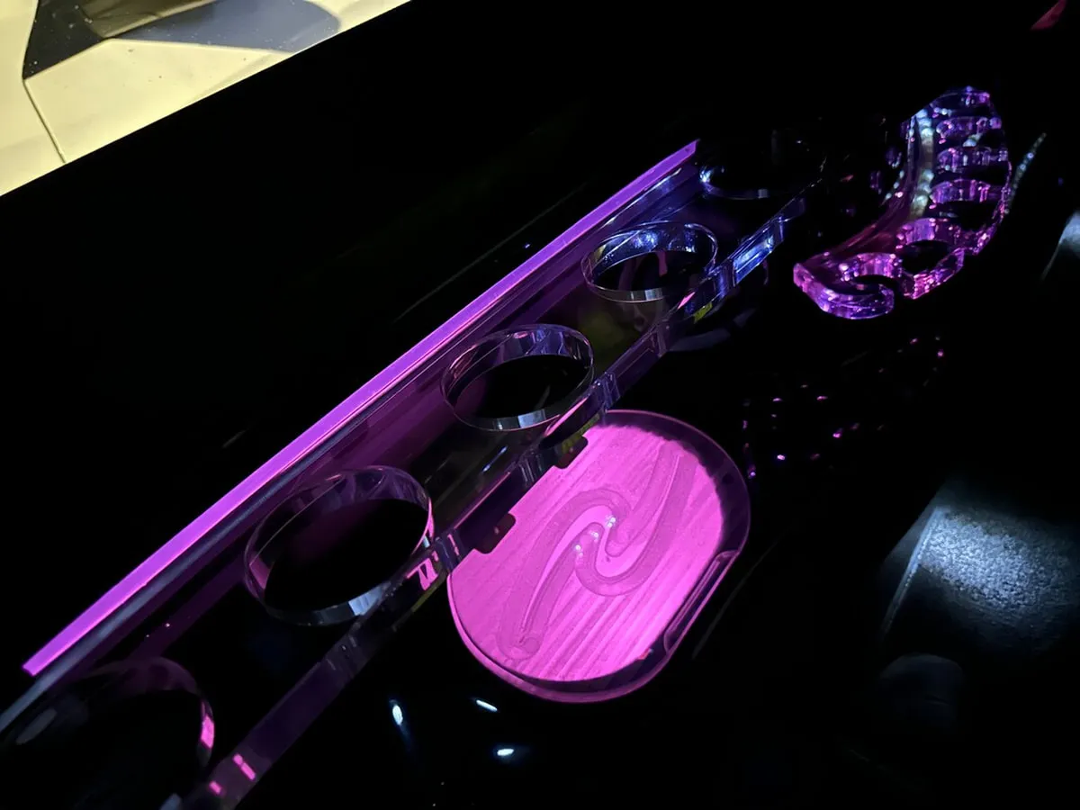Lincoln Town CAR Limousine close-up with cup holders for limo rental in Oswego County, NY