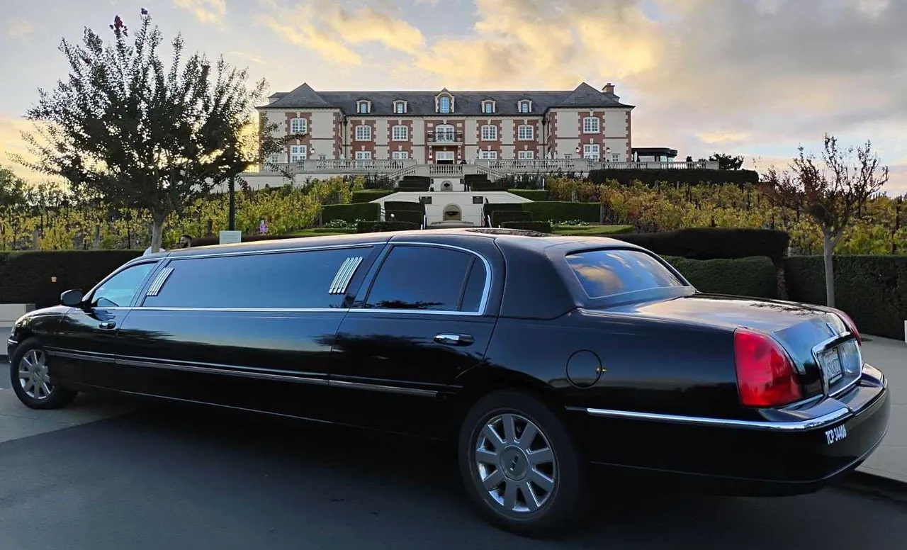 Black Lincoln Towncar Stretch Limousine for limo rental in Travis Afb, CA