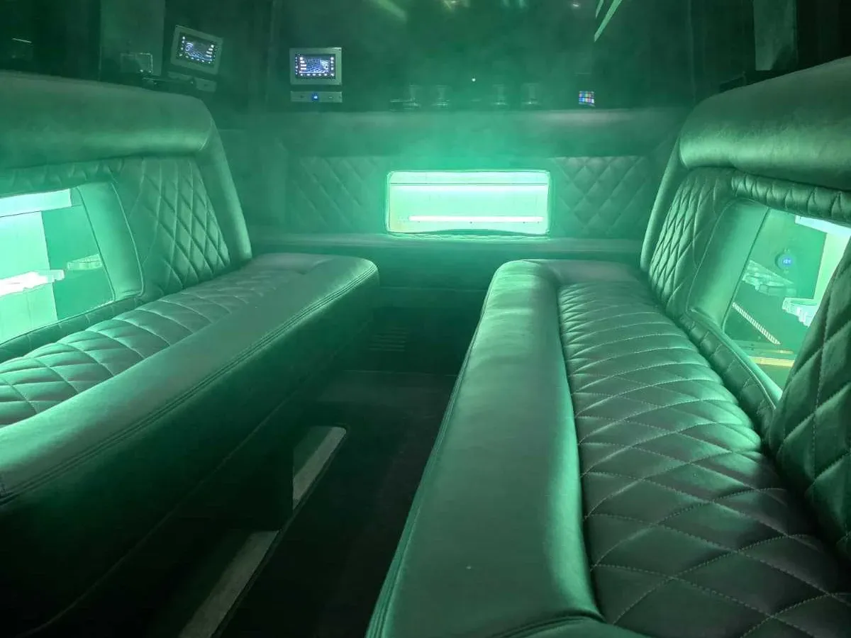 Black Mercedes-Benz Limousine Sprinter offered for party bus rental