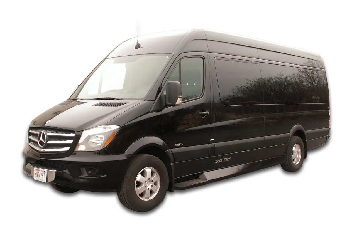 Mercedes-Benz Sprinter Limousine — 10 Passengers for party bus rental