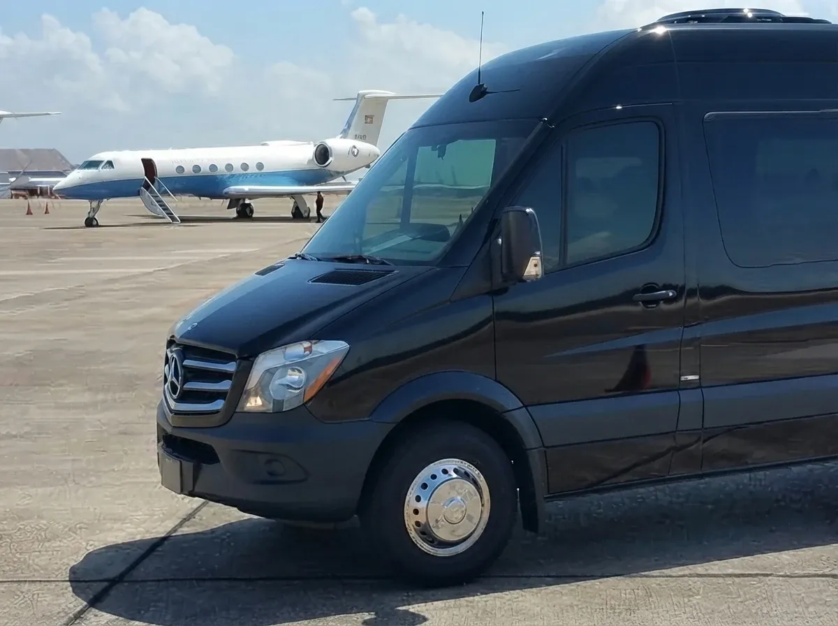Black Mercedes-Benz Sprinter Limousine no. 7