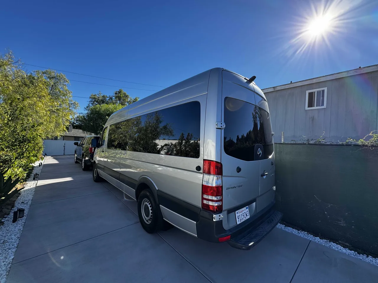 Silver Mercedes-Benz Sprinter Party Limousine Bus no. 8