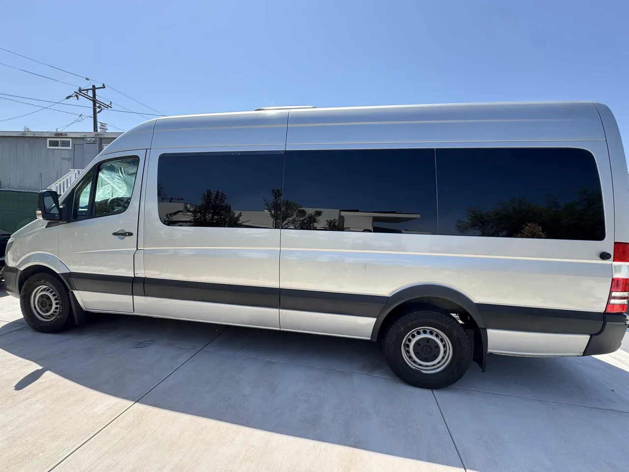 Silver Mercedes-Benz Sprinter Party Limousine Bus no. 7
