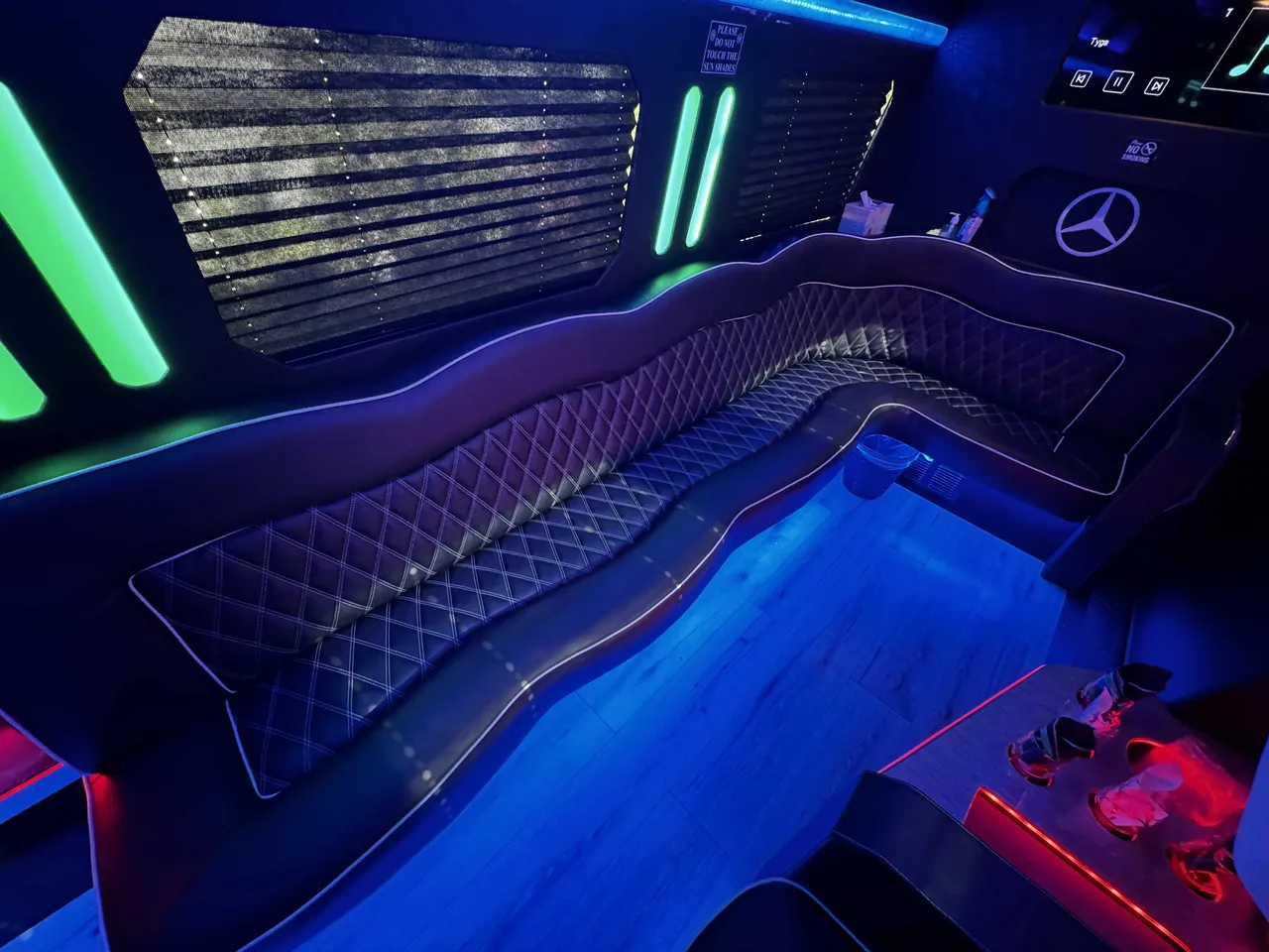 Silver Mercedes-Benz Sprinter Party Limousine Bus no. 5
