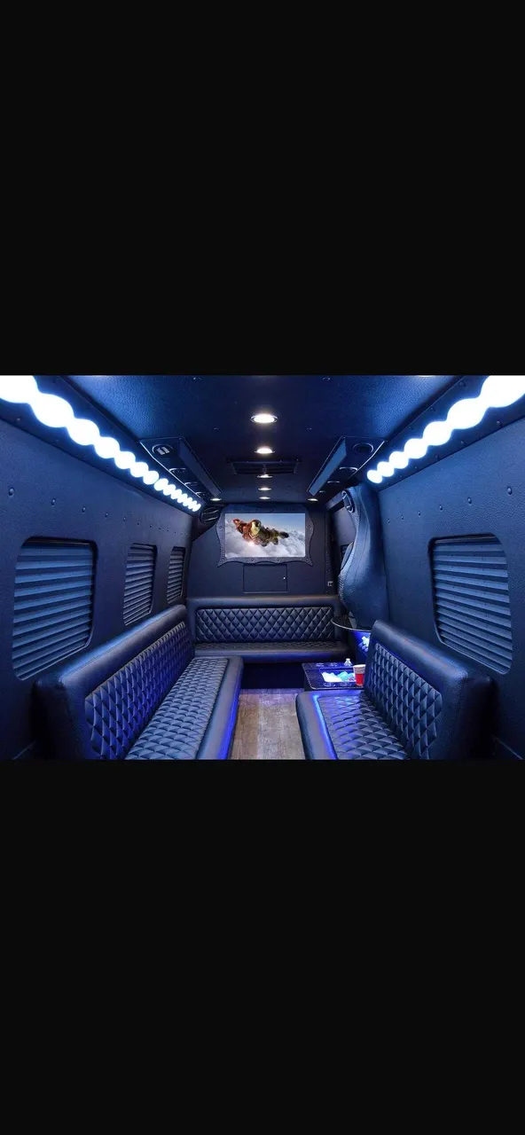 Mercedes Limo Coach interior, photo 2 for party bus rental Mercedes Limo Coach interior, photo 2 for party bus rental