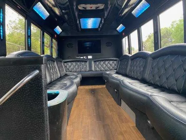 Party Bus interior for party bus rental in Vidal, CA