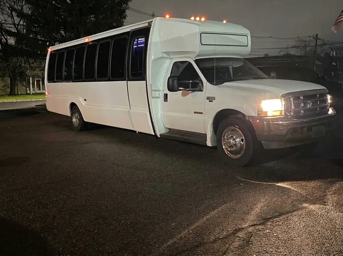 White 30 Passenger Party Bus no. 2