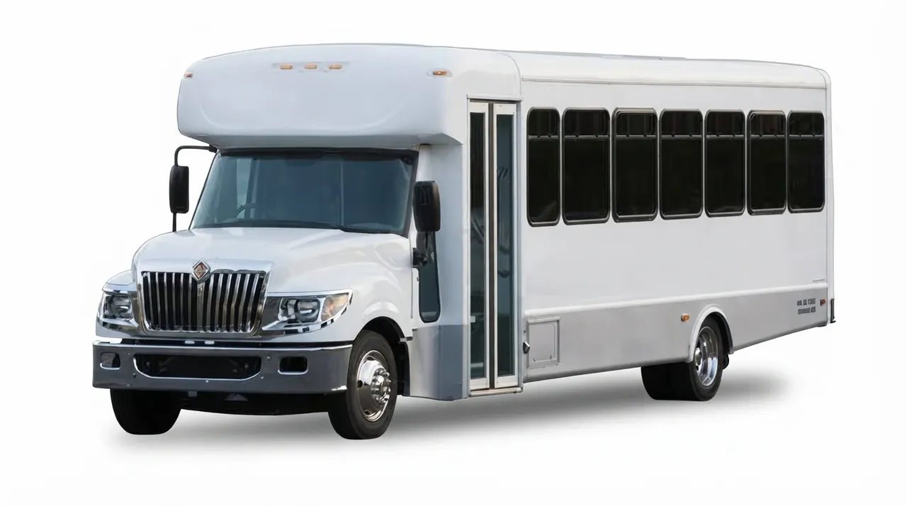 Party Bus White offered for party bus rental