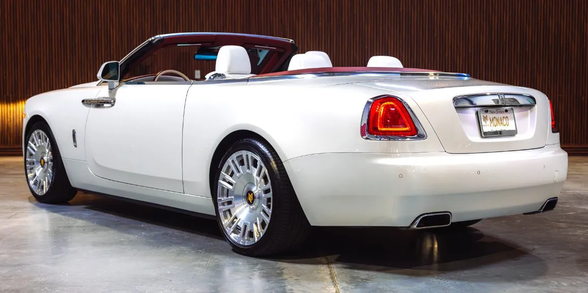White Rolls-Royce Dawn exterior shot no. 4 — convertible roof