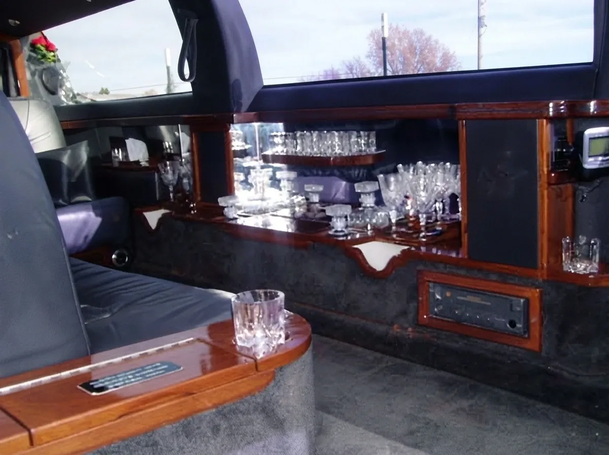 Stretch Lincoln Town Car Black Stretch Lincoln Town Car offered for limo rental