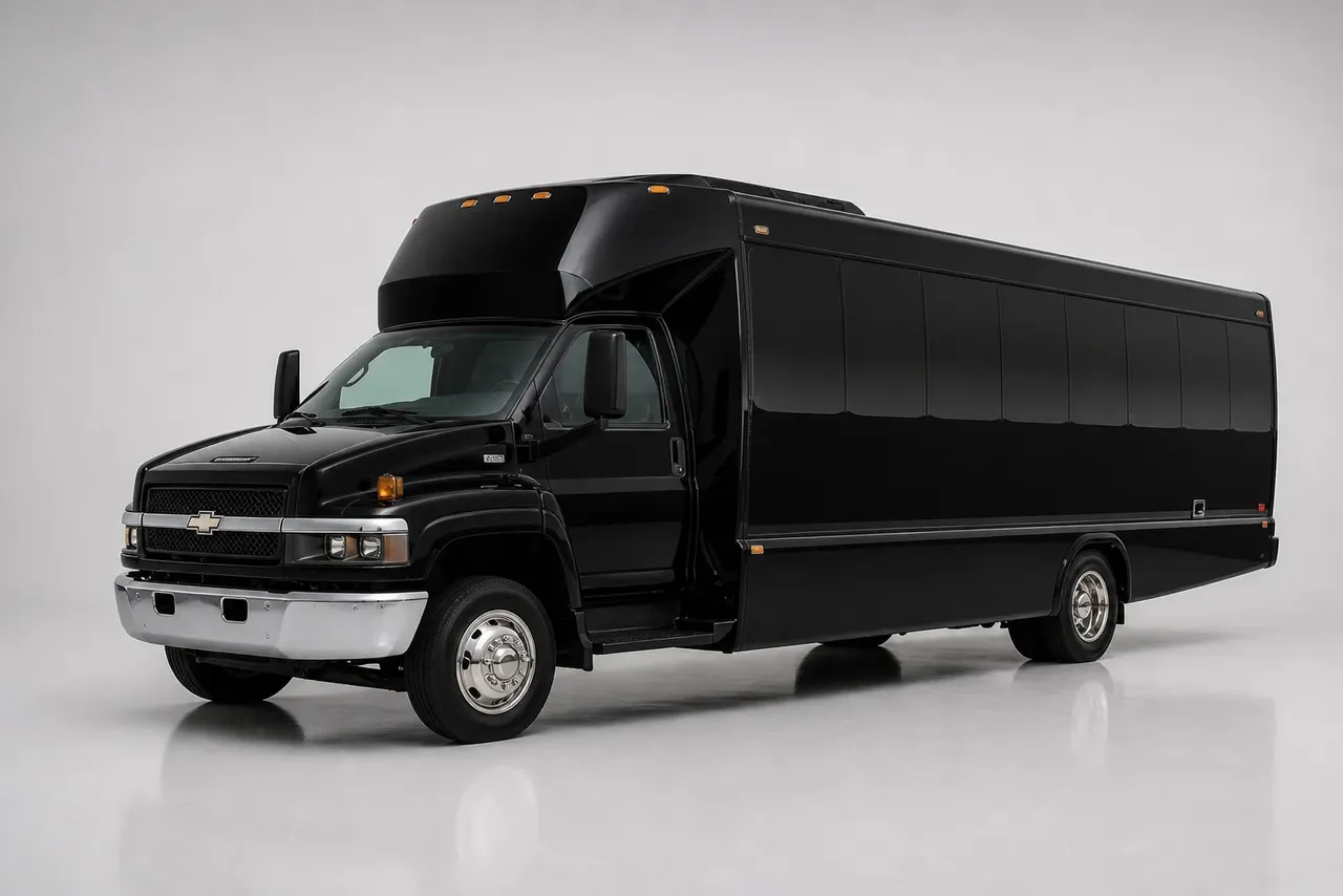 Turtle Top Party Bus Black Turtle Top Party Bus for party bus rental