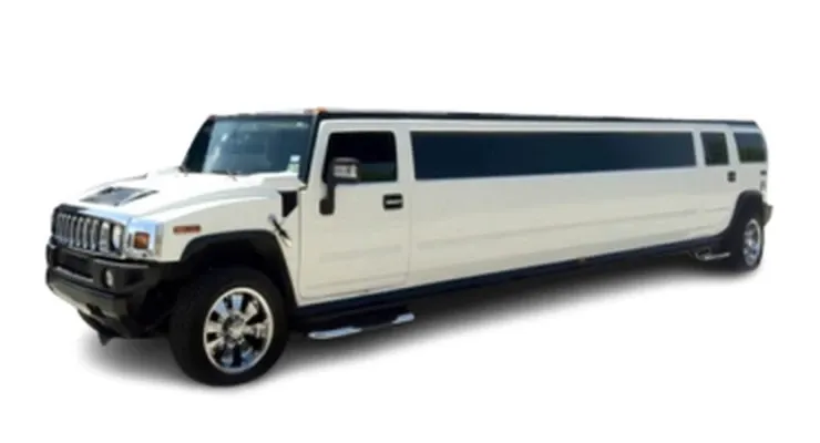 White Hummer Stretch Limousine offered for limo rental