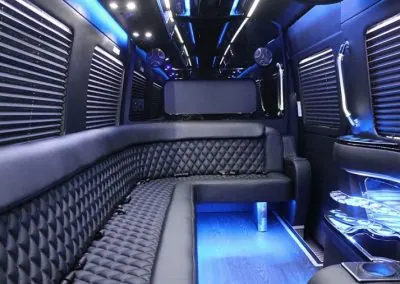 Mercedes-Benz Sprinter Limousine interior, photo 3 for limo rental in Piscataway, NJ Mercedes-Benz Sprinter Limousine interior, photo 3 for limo rental in Piscataway, NJ