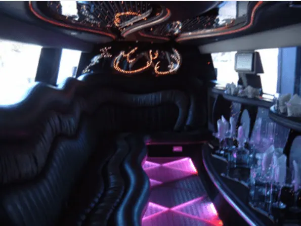 Hummer Limousine interior, photo 3 for limo rental in LeFlore County, OK