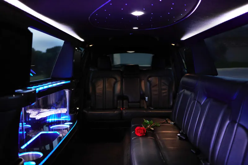 Lincoln MKT Limo interior for limo rental in LeFlore County, OK