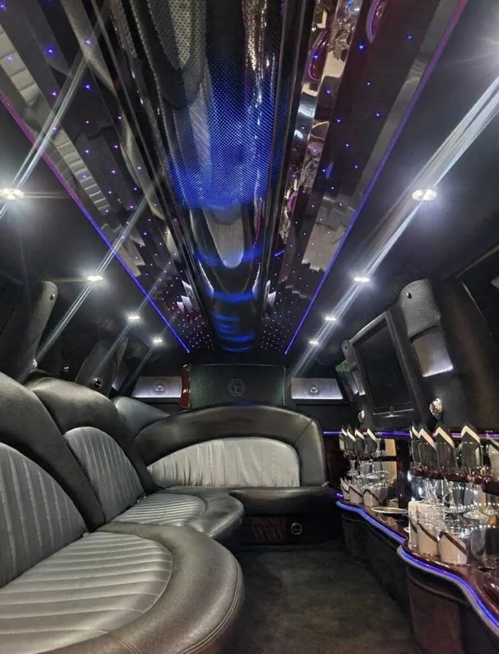 Ford Expedition Limo interior for limo rental